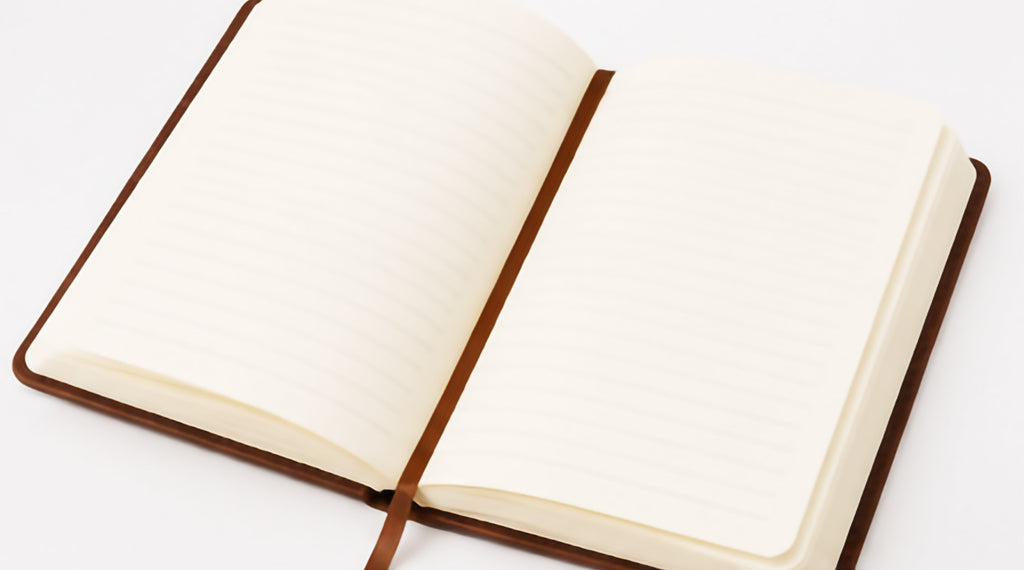 Personalised Leather Notebook with Embossed Name & Floral Design