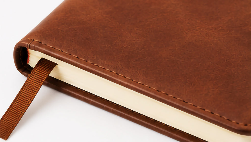 Personalised Leather Notebook with Embossed Name & Floral Design
