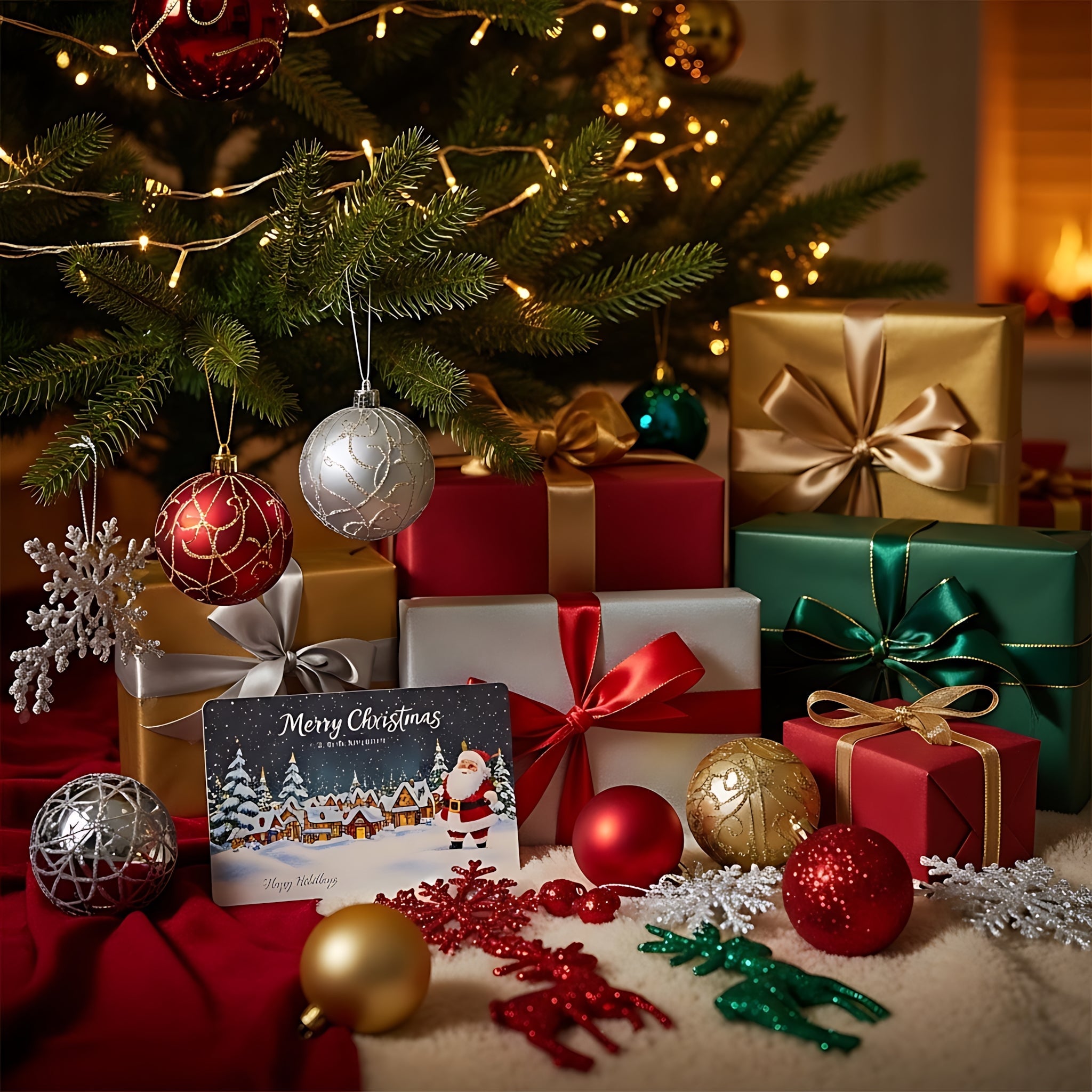 Christmas Gift Card Festive Holiday Voucher