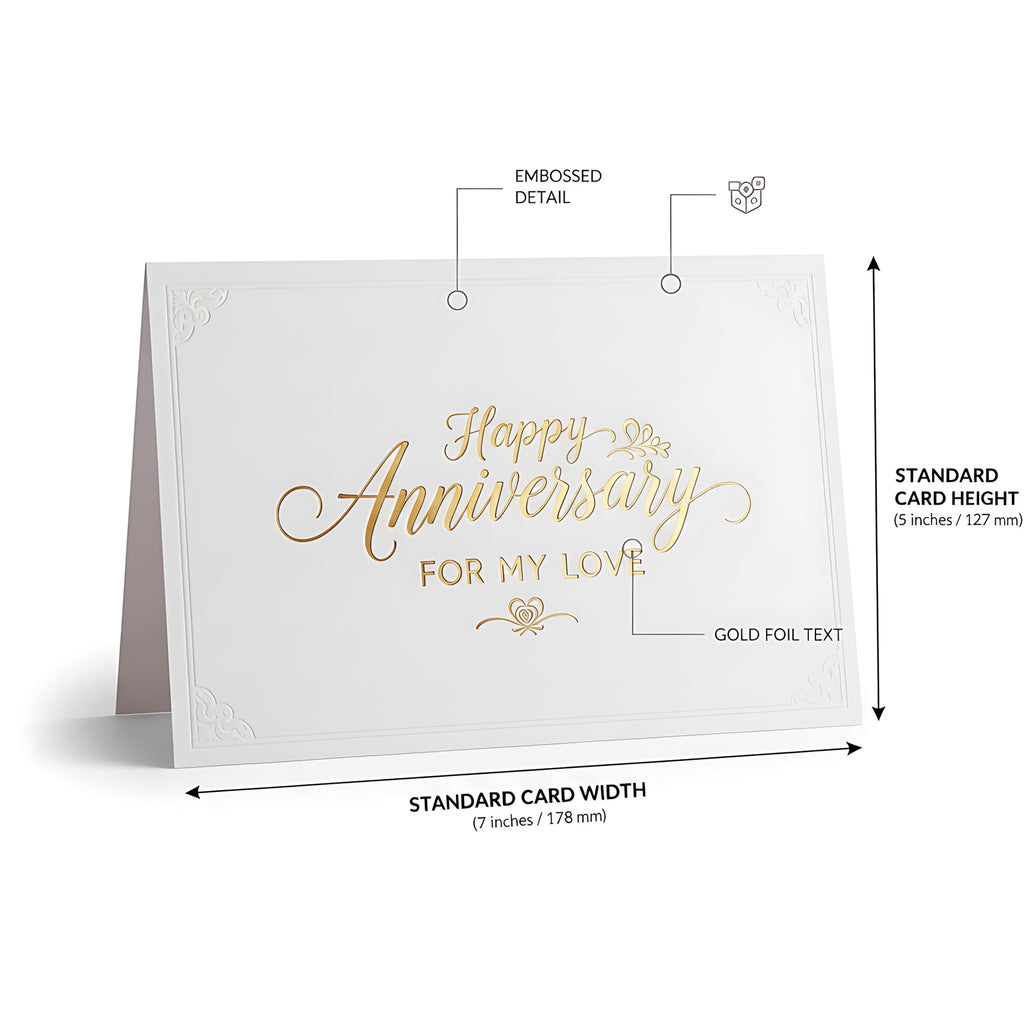 Anniversary Gift Card Elegant Celebration Voucher