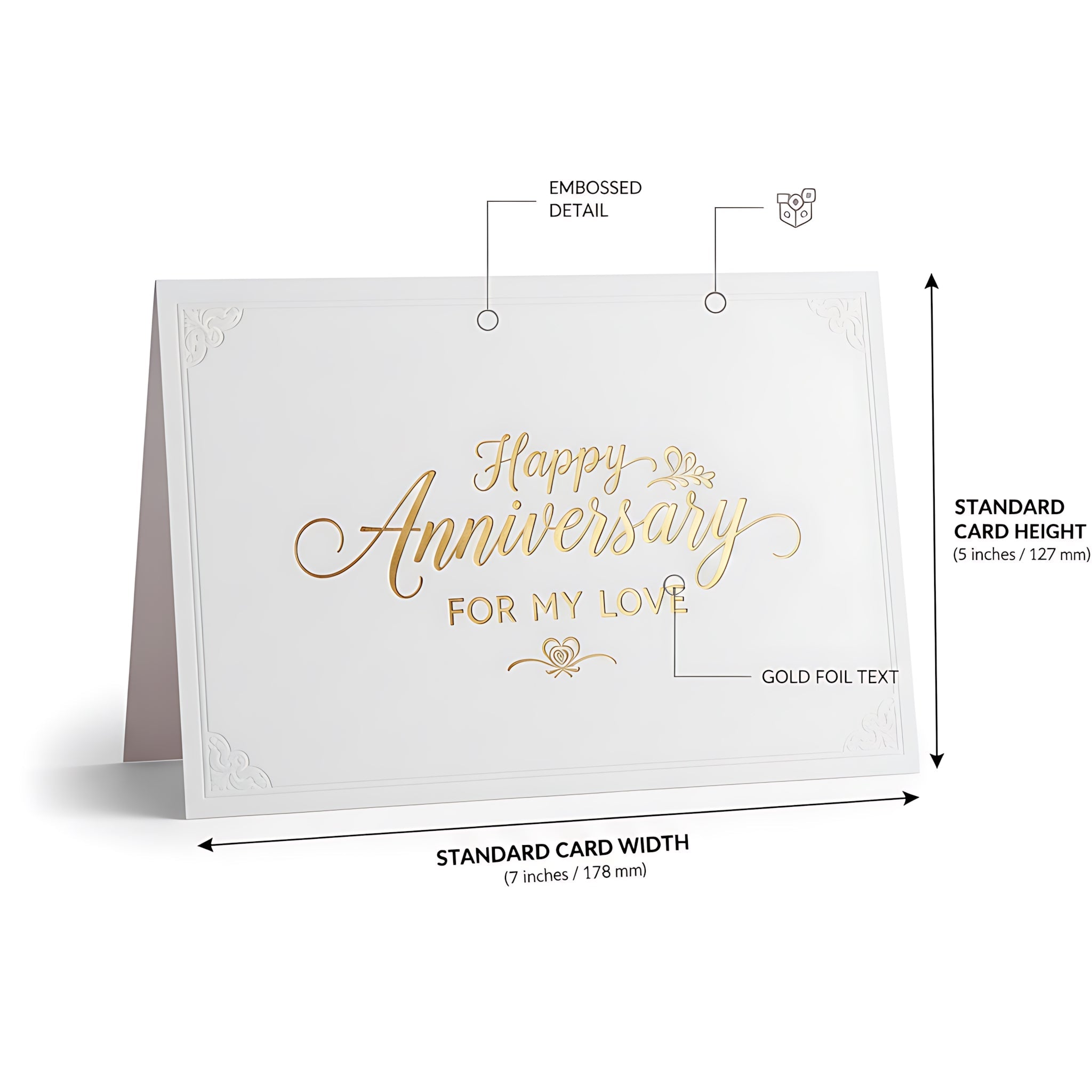 Anniversary Gift Card Elegant Celebration Voucher