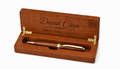 Personalised Wooden Pen Case with Engraved Pen