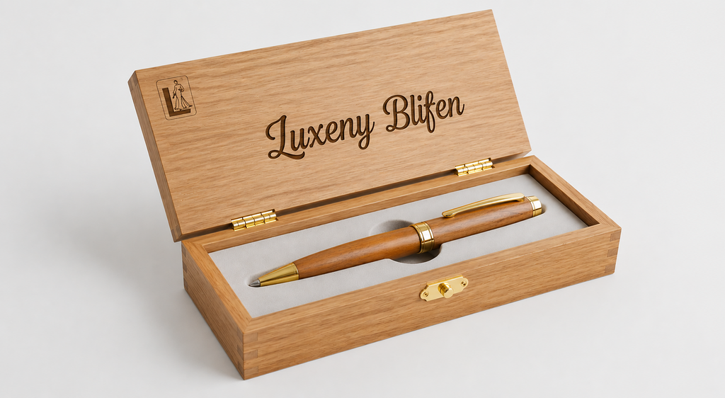 Luxury Wooden Pen Gift Set with Engraved Presentation Box