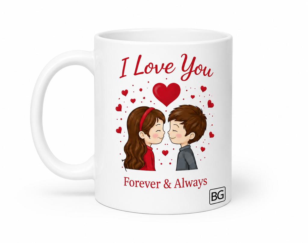 Romantic “I Love You – Forever & Always” Mug