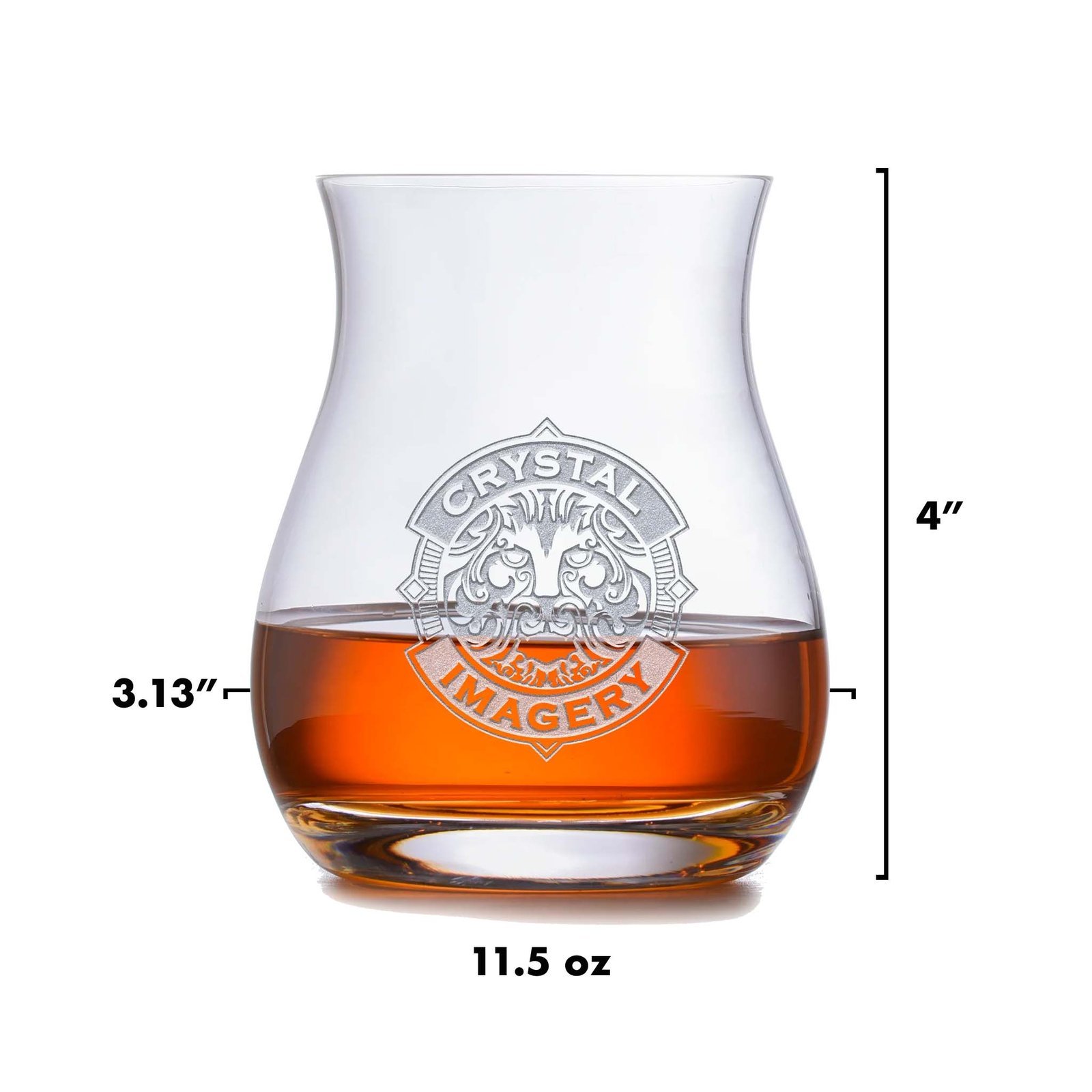 Air Force Crystal Glass, Canadian Whiskey, Engraved - Image 3