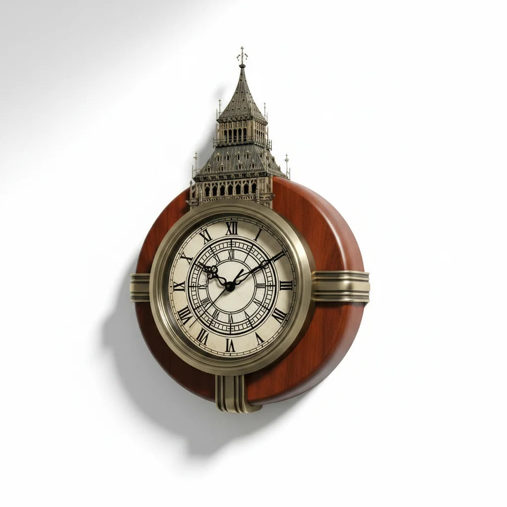 Vintage Tower Wall Clock – Antique Roman Dial Home Décor UK - Image 5