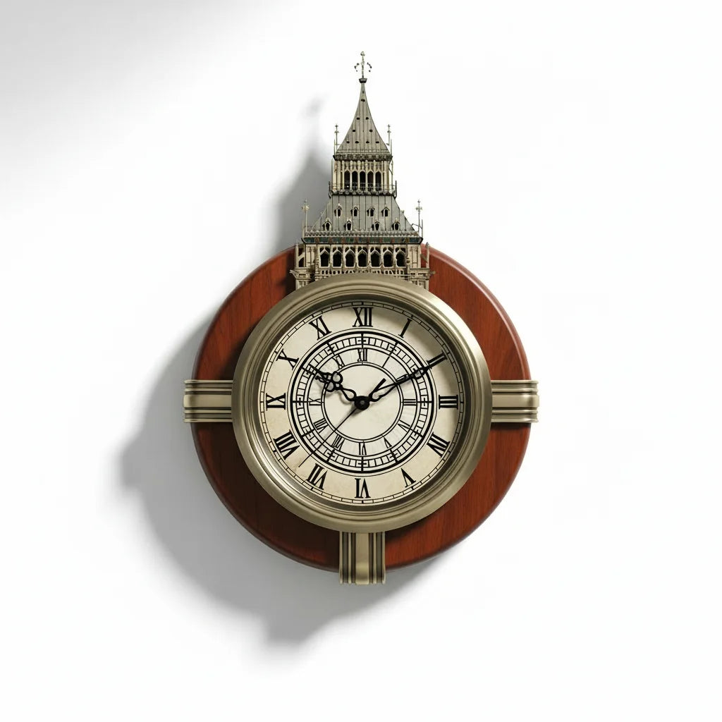 Vintage Tower Wall Clock – Antique Roman Dial Home Décor UK