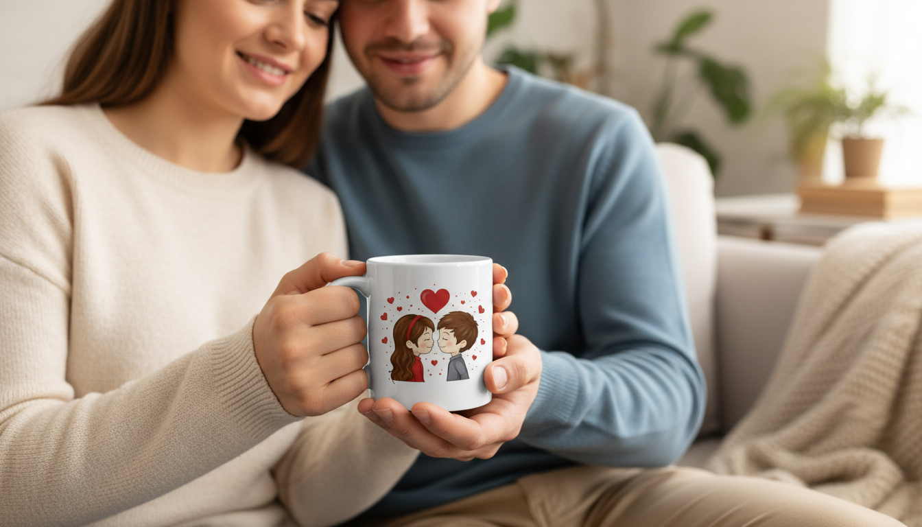 Romantic Ceramic Mug with “I Love You” Design - Image 3