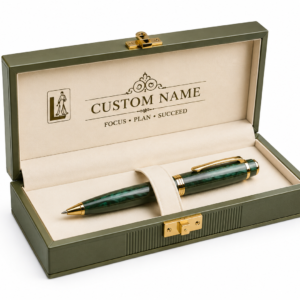 Luxury Olive Green Pen Gift Set with Executive Presentation Box