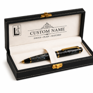 Luxury Black Marble Pen Gift Set with Personalized Presentation Box