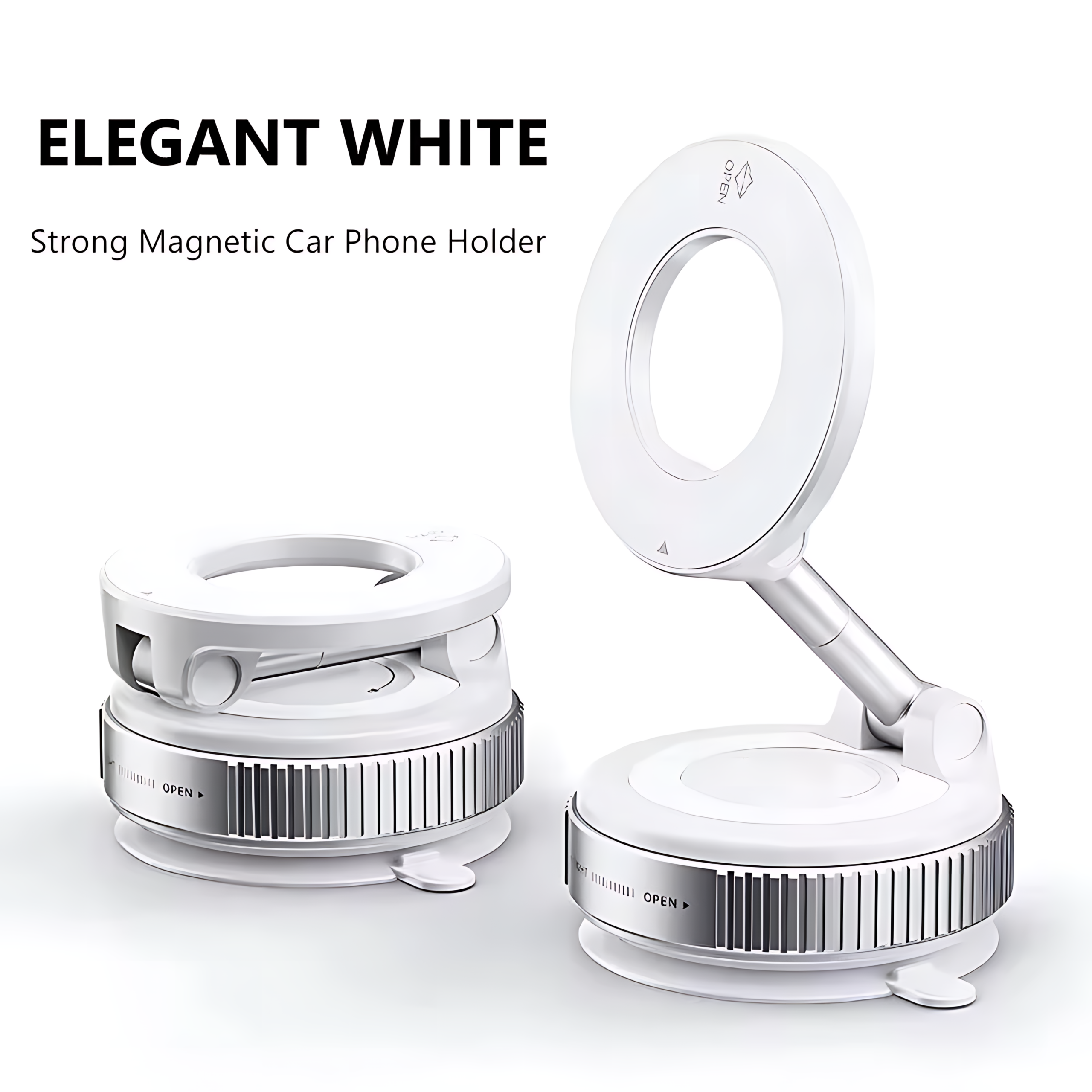 360° Foldable Magnetic Phone Holder – Adjustable Vacuum Car Mount - Image 2
